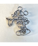 Vintage V.D. (Van Dell) Disney Mickey Mouse Openwork Silver Colored Pin ... - £11.54 GBP