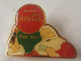 Coca-Cola Santa For me Lapel Pin 1946 Haddon Sundblom Ad - £5.84 GBP