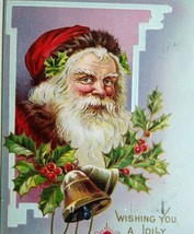 Santa Claus Jolly Old Christmas Postcard Wessler Series 80 Chicago Illinois 1913 - £15.28 GBP