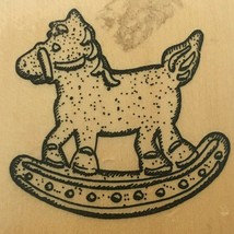 Anita&#39;s Rubber Stamp Rocking Horse Toy Baby Room Decor Card Making Craft - £2.35 GBP