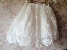 Mini Lace Baby Tutu Girl White Tutu Skirt image 3