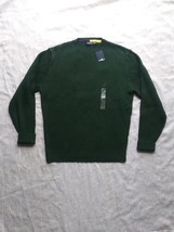 Nautica Mens Size XL Sail Green Ribbed 100% Cotton Crew Neck Sweater AS IS - £21.66 GBP