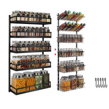 Wall Mount Spice Rack Organizer, Height-Adjustable Hanging Spice Shelf S... - £211.78 GBP