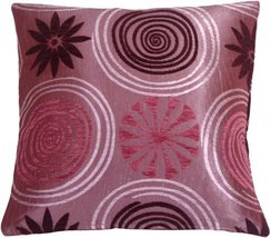 PILLOW DÉCOR Faria Flower Purple 17x17 Throw Pillow - £26.17 GBP
