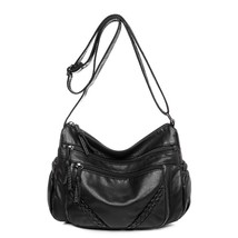 Luxury Shoulder Bags for Women Vintage Messenger Bag Soft Pu Leather Crossbody B - $37.09