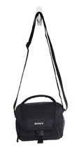 Sony LCS U11 Soft Camera Case Black Bag Shoulder Strap Travel Organizer - $16.99