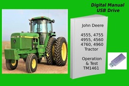 John Deere 4555 4755 4955 4560 4760 4960 Tractor Operation &amp; Test Manual TM1461 - £15.14 GBP+