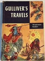 Gulliver&#39;s Travels by Jonathan Swift Windermere Readers 1954 Edition HC Color - £7.01 GBP