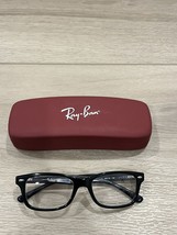 RAY BAN RB1531 3748 Black Unisex Kids Rectangle Full Rim Eyeglasses 48-1... - $29.69