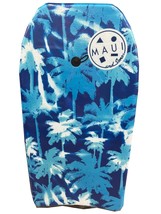 Maui Body Board Blue Palm Design size 37 in Bodyboard with Leash - £20.81 GBP