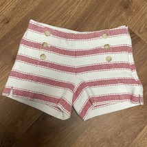 Loft Red White Striped Size 00 Sailor Shorts High Waisted The Riviera Short - $11.88