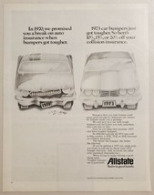 1972 Print Ad Allstate Automobile Insurance Car Bumpers Tougher Saves Money - £14.01 GBP