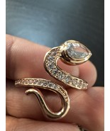 585 14K RG Stamped Sparkle Snake Twist Adjustable Ring - $911.17 MXN