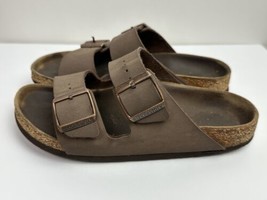 Birkenstock Arizona Womens 38 Size 7 Sandals Brown Leather Double Strap ... - $25.17