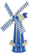 41&quot; POLY WINDMILL - Blue &amp; Ivory Working Dutch Garden Weathervane Amish Made USA - £427.03 GBP