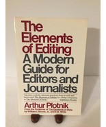 The Elements of Editing A Modern Guide For Editors and Journalists by Ar... - £2.43 GBP