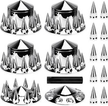 Youxmoto Chrome ABS Complete Axle Cover Set, 2 Front and 4 Rear with Hub... - $271.77