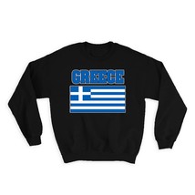 Greece : Gift Sweatshirt Flag Chest Greek Country Expat Patriotic Flags Travel S - £22.82 GBP