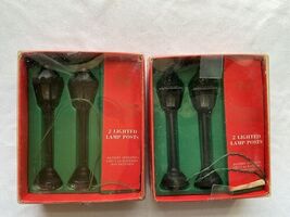 Vintage Lot Of 2 Trim A Home Lighted Lamp Posts Christmas Decor Untested - €13,82 EUR
