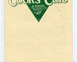 Cook&#39;s Cafe &amp; Bakery Menu Deland Florida The Uptown Cafe Downtown  - £14.21 GBP