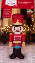 Holiday Time Inflatable Christmas Toy Soldier LED Light 4 Inches Yard Decor - £32.07 GBP