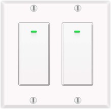  Light Switch Double Smart WiFi Light Switches Smart Switch 2 Gang Compatib - £53.01 GBP