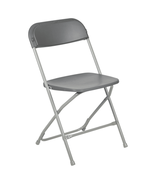 Premium Grey Plastic Folding Chair with 650 lb. Capacity - $71.73