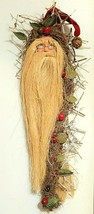 22&quot; FATHER CHRISTMAS Wall Hanger RUSTIC Natural Hippie Santa Clause ~ New! - £11.86 GBP