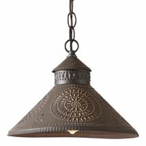 Rustic new Shade Light in Kettle Black Punched Tin image 2
