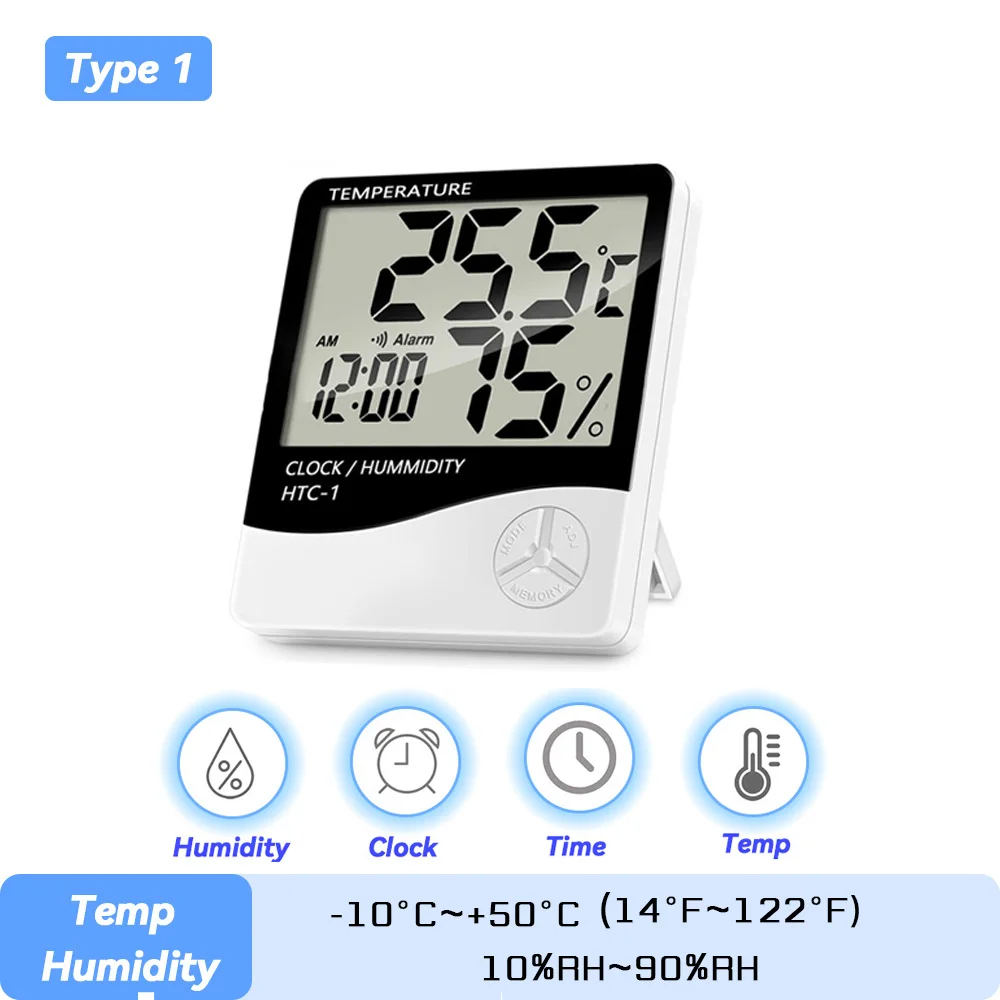 LCD Electronic Digital Temperature Sensor Humidity Meter Backlight Thermometer H - £36.06 GBP