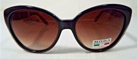 MODA IM104 Brown and Bronze Cat-Eye Sunglasses Rx-able Lenses Made in Italy New - £35.89 GBP