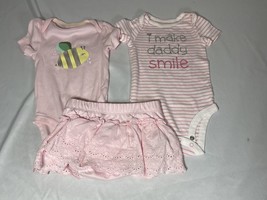 Set Of 2 Baby Girl Bodysuits And a Skirt-sz 6-9 Months - £8.84 GBP