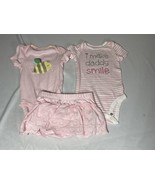 Set Of 2 Baby Girl Bodysuits And a Skirt-sz 6-9 Months - £8.86 GBP