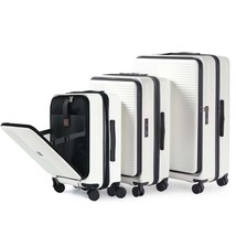 White Hardshell Suitcase: TSA Lock &amp; Front Open - £138.38 GBP