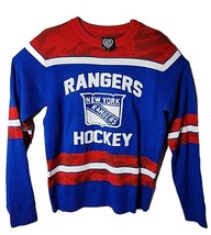 NHL New York Rangers M Hockey Christmas Fleece Winter Holiday Pullover Sweater - £24.69 GBP