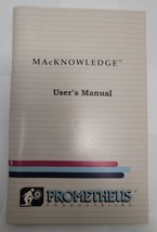 Prometheus Products - MAcKnowledge Version 1.10 - User&#39;s Manual - $9.77