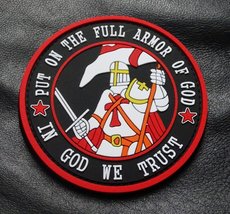 Put On The Full Armor in God We Trust PVC Rubber 3D Hook PVC Patch - £7.20 GBP