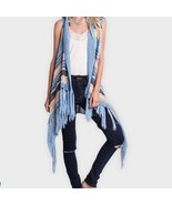 UMGEE multicolor stripe boho long open sweater vest cardigan WOMEN&#39;S siz... - €20,57 EUR