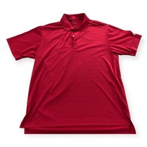 Adidas Polo Shirt Adult Mens Medium Solid Red Climalite Collared - £10.64 GBP