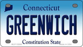 Greenwich Connecticut Novelty Mini Metal License Plate Tag - £11.95 GBP