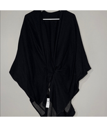 Ann Taylor Black Poncho Shrug Sweater with Asymmetrical Drape - $1,645.46 MXN