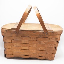Vintage 1940/1950’s Wov-N-Wood by Jerywil Picnic Basket - £58.04 GBP