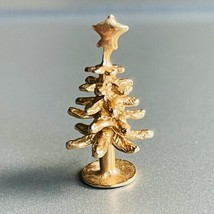 Vintage 14K Gold Christmas Tree Charm Miniature Art Sculpture - £130.85 GBP
