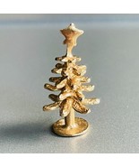 VINTAGE 14K GOLD CHRISTMAS TREE CHARM MINIATURE ART SCULPTURE - £128.62 GBP