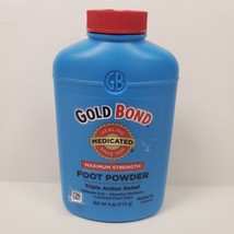 Gold Bond Medicated Foot Powder Maximum Strength Talc 4 oz - £11.80 GBP