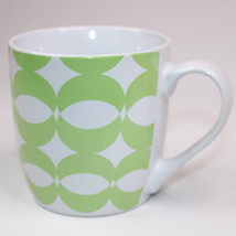 Fabulous Home Oversized Coffee Mug Green And White Large Ceramic Tea Cup Mug - £7.68 GBP