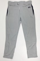 New Rawlings Baseball Pant Semi-Relaxed Fit Women's Large Grey Navy Blue BPVP2 - $7.43