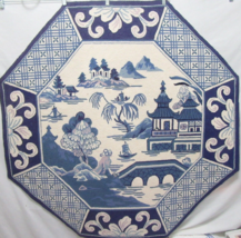 CAPEL Porcelain Pagoda Blue Asian 4-Foot Octagon Wool Rug - £336.77 GBP