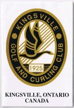 Golf Scorecard Kingsville Golf &amp; Curling Club Kingsville Ontario - $3.95