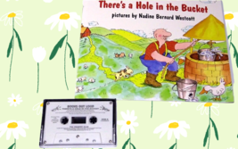 Vtg Scholastic children&#39;s book and cassette  &quot;There&#39;s a Hole in the Bucket&quot; NEW! - £7.75 GBP